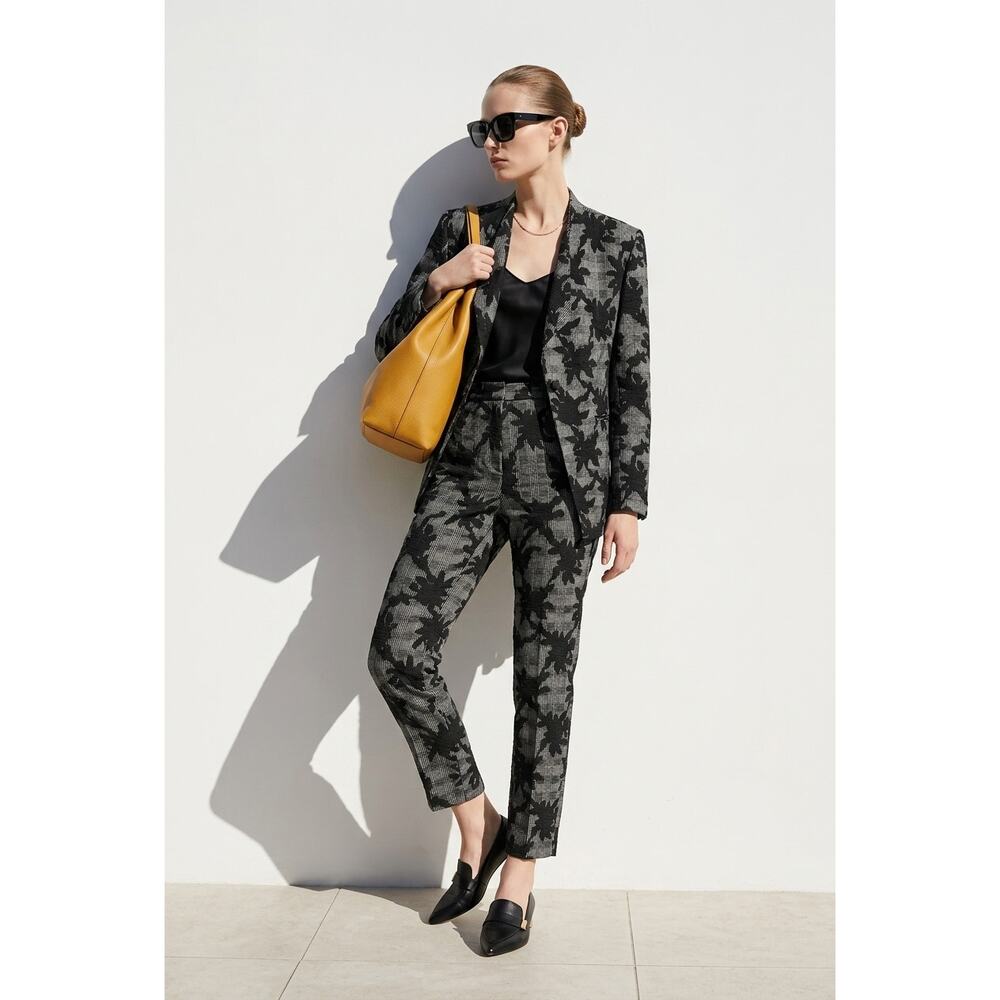 Vintage Context By Lord & Taylor Balmoral Blazer Black/Ivory Womens Size M NWT